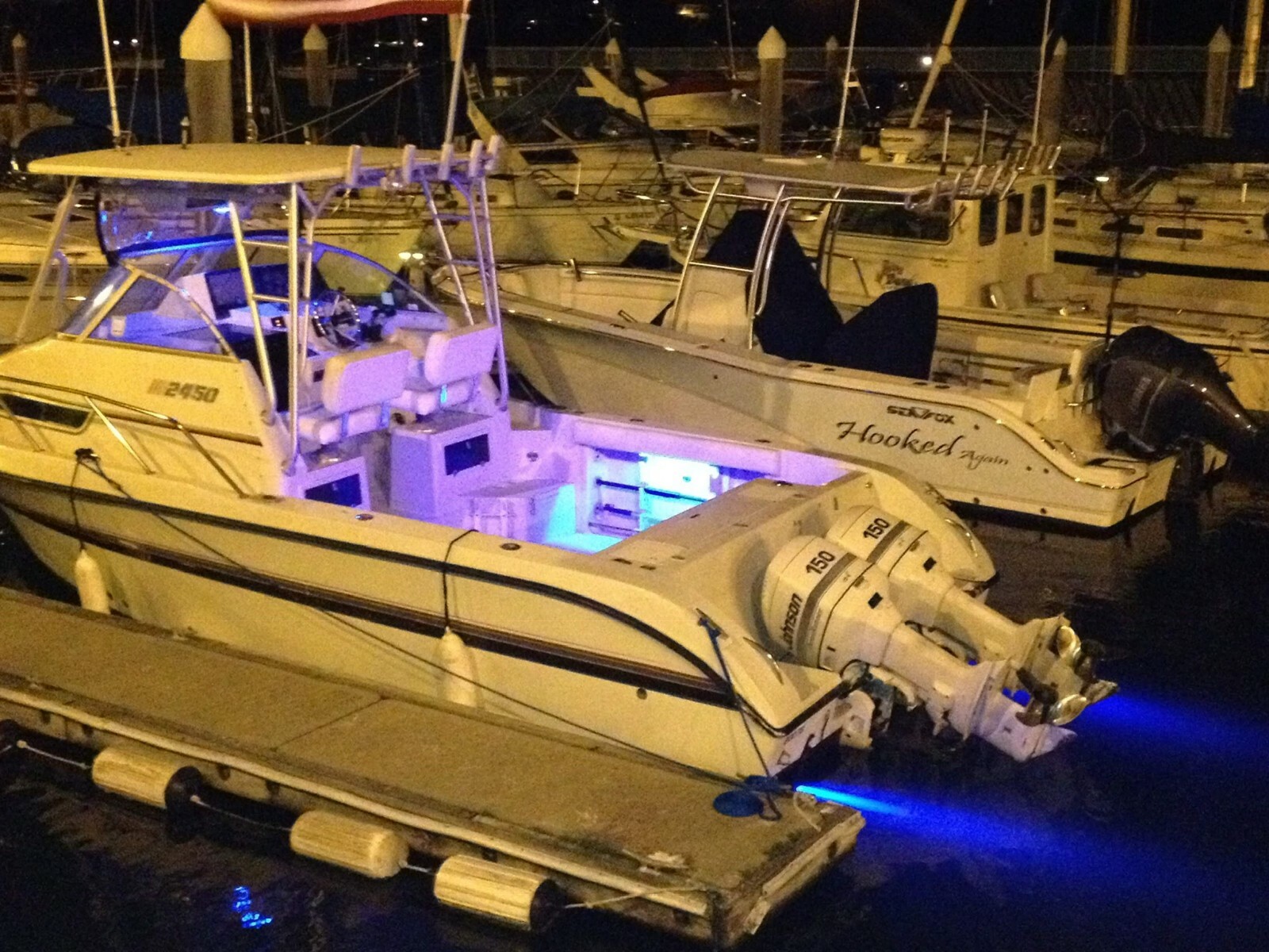 24.5 ft Stratos - 2 Johnson 150s