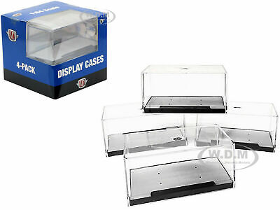 SET OF 4 ACRYLIC DISPLAY SHOWCASES FOR 1/64 SCALE MODELS BY M2 MACHINES 22000