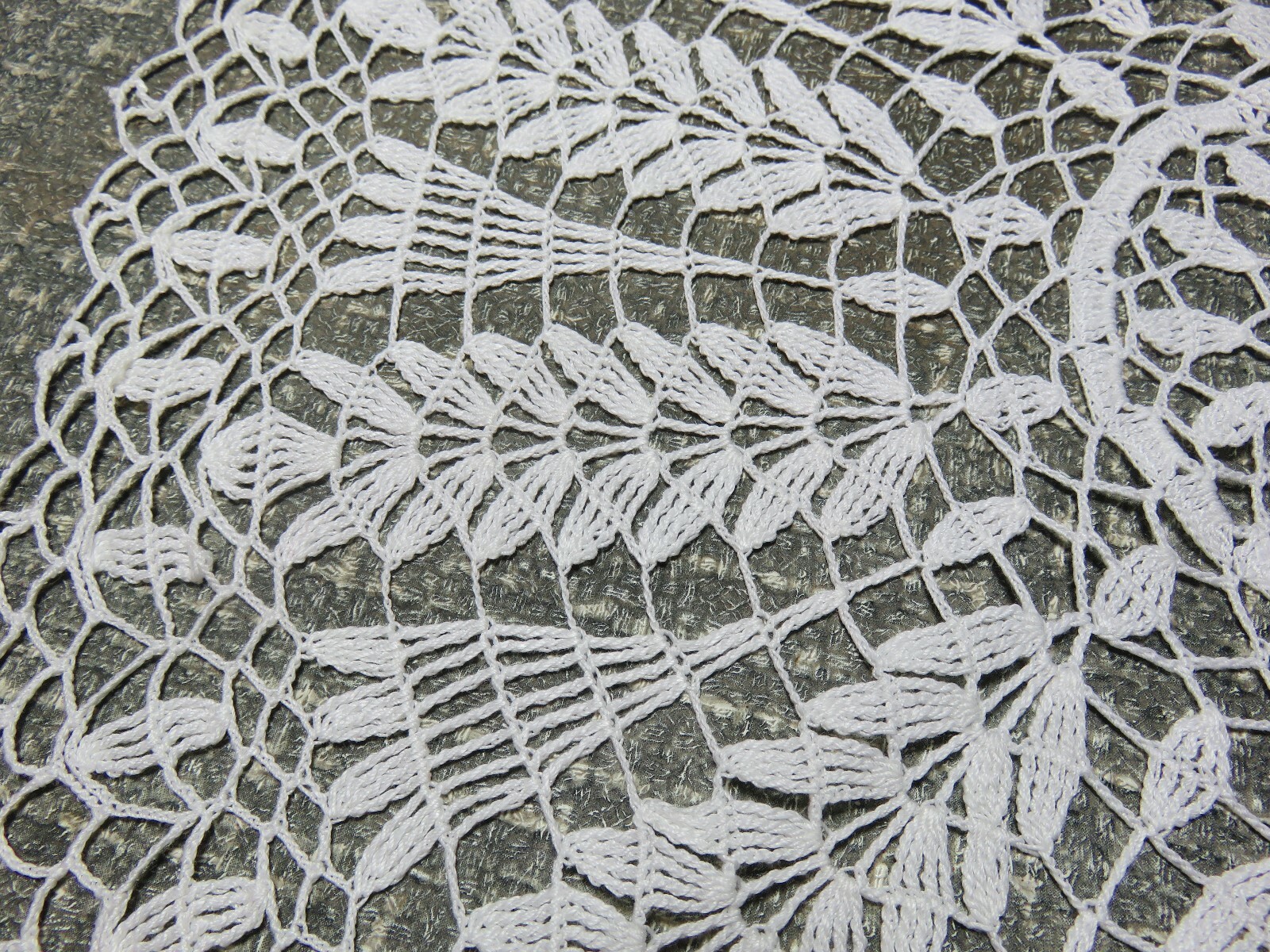 Vintage White Crochet Lace Doily Centerpiece 16