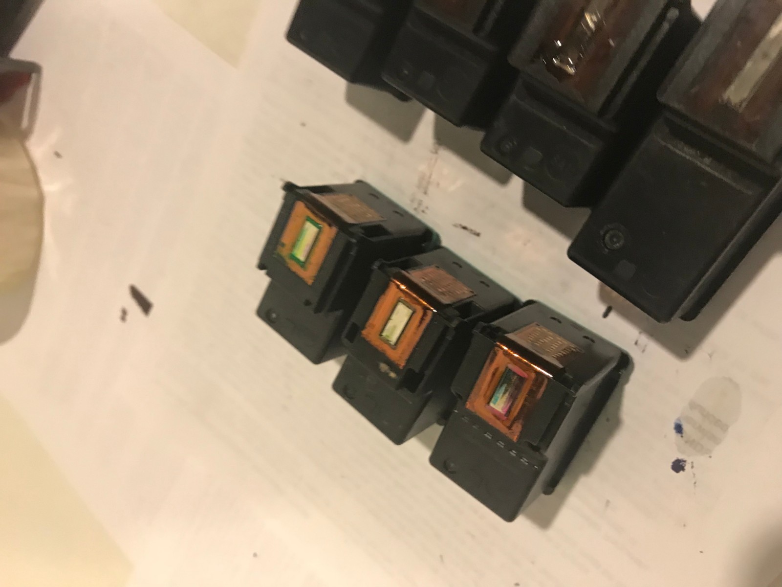 Lot 7  HP 74 HP 75  Black & Color Genuine Empty Ink Cartridges