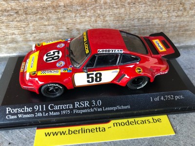 430 756958 PORSCHE 911 RSR 3.0 24H LE MANS 1975 GEORG LOOS 1/43