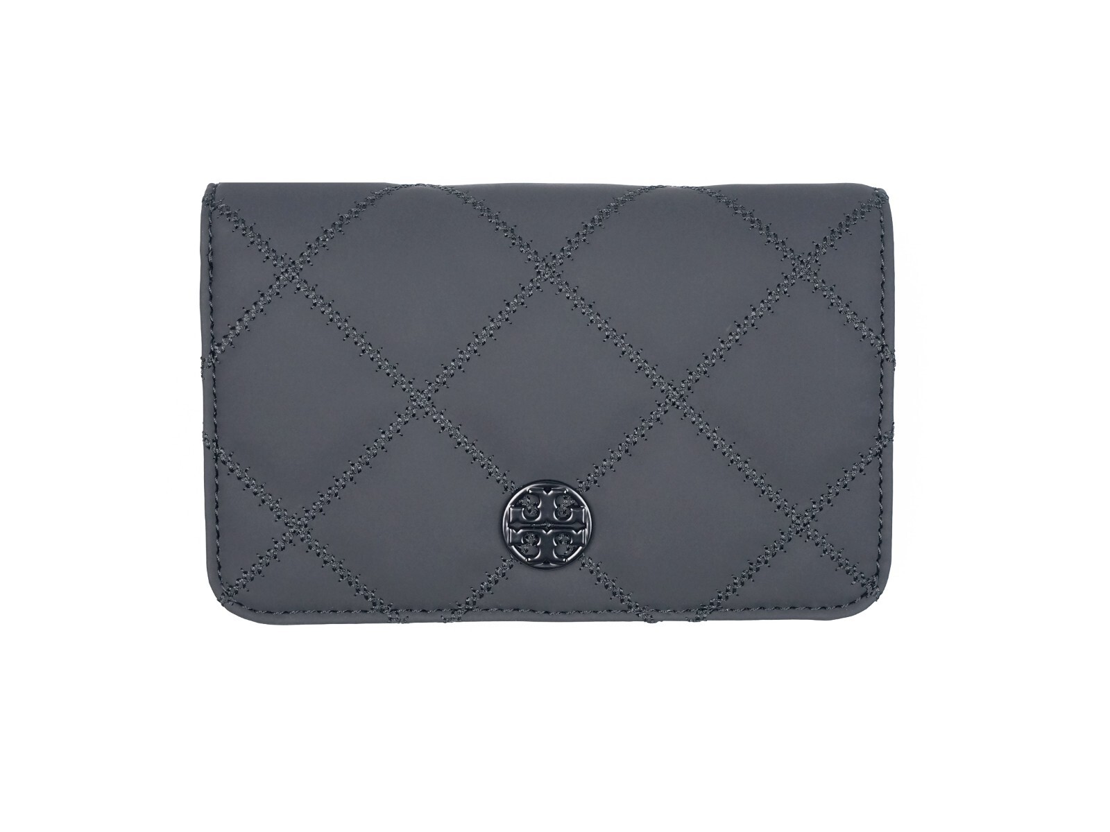 Latest New Tory Burch Willa Matte Black Quilted PU Wallet