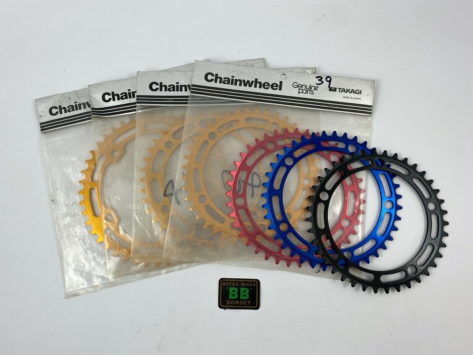 TAKAGI NOS Chainring Red Gold Blue 39 40 41 42 43 44 45 Old TAKAGI NOS Chainring Red Gold Blue 39 40 41 42 43 44 45 Old