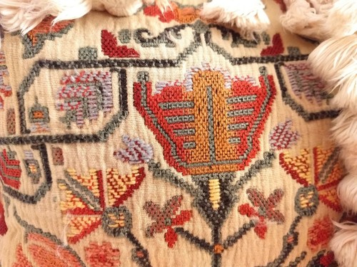 Pair of Vintage tapestry cushion pillow
