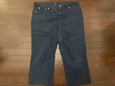 CHAPS Denim Woman's Mid-Rise Capri Jeans sz 12