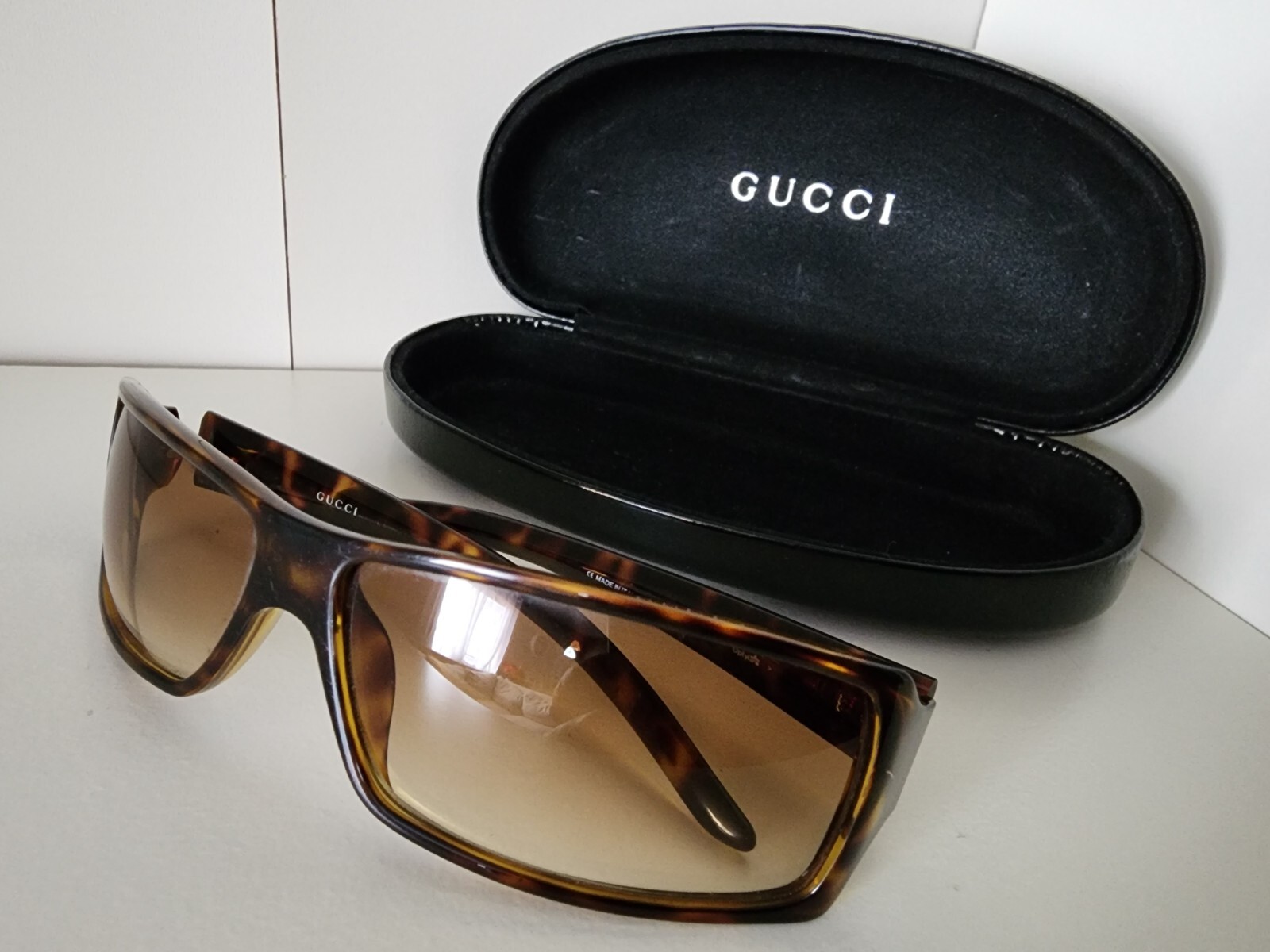 GUCCI sunglasses vintage GG3795 ブラウン Gucci Vintage Sunglasses brown tortoise Gold Rectangle Wrap
