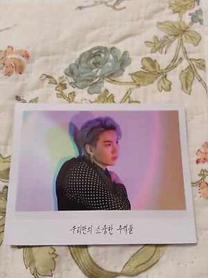 BTS MEMORIES OF 2021 BLU RAY INSTANT PHOTO CARD RM JUN SUGA