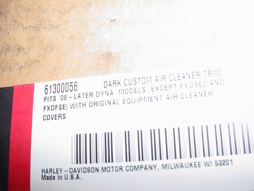 Harley Davidson 08-17 Dyna Dark Custom Air Cleaner Insert  