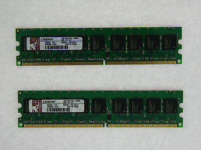 Kingston 2GB (2x1GB) 2Rx8 PC2-5300E DDR2-667 ECC 240p Desktop Memory KD6502-ELG