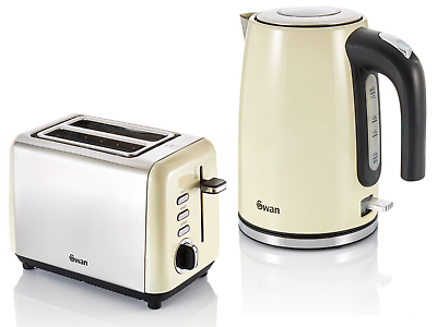 Swan cream cheap kettle and toaster