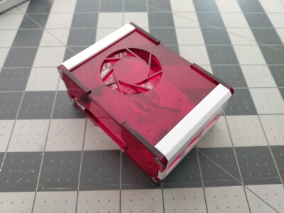 Custom case w fan for Raspberry Pi 4 & a Geekworm P165B (11mm) heatsink