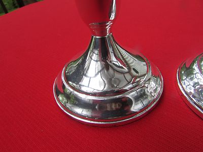 Towle Pair of Sterling Silver Weighted Candlesticks 4