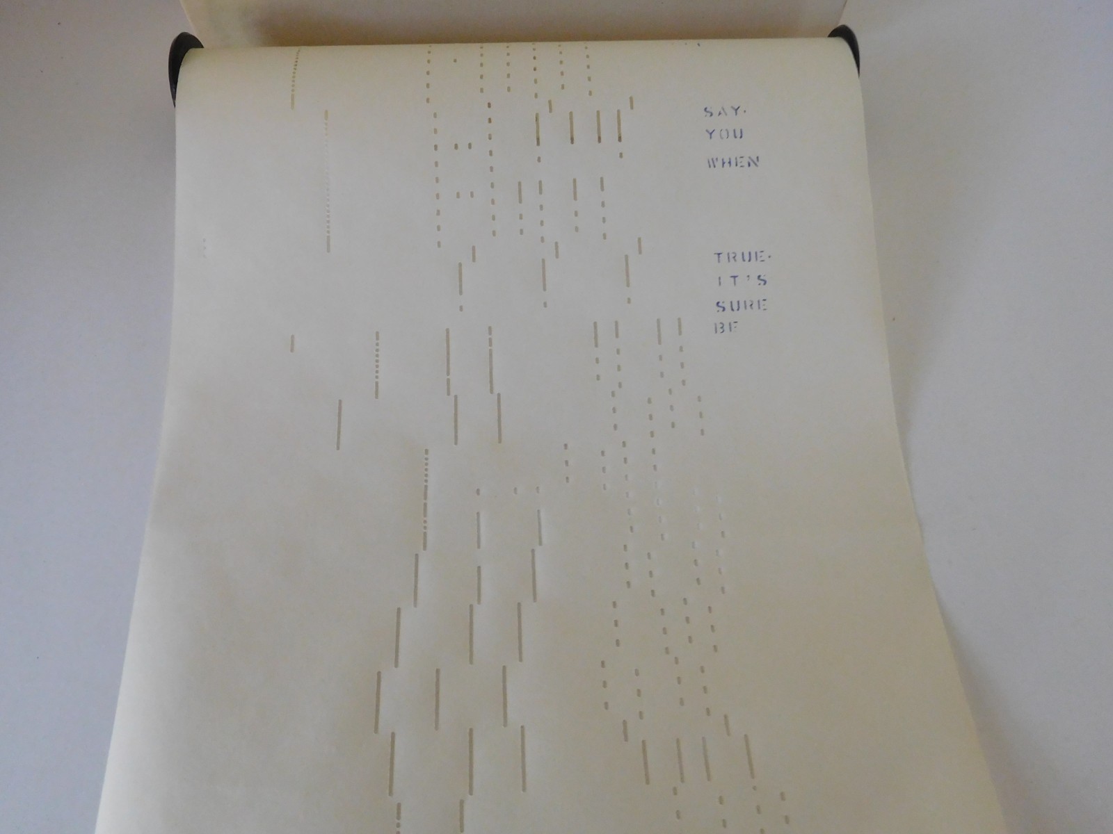 IT'S A SIN TO TELL A LIE - QRS Player Piano Word Roll 9841 - NO DAMAGE-P/B Scot