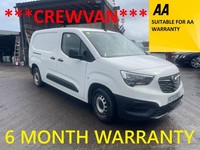 2021 Vauxhall COMBO CARGO 2300 1.5 Turbo D 100ps H1 Edition Crew Van PANEL VAN D