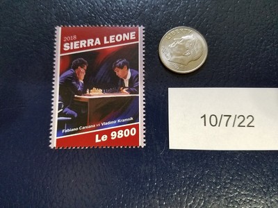 Fabiano Caruana vs Vladimir Kramnik Chess Grand Master 2018 Sierra Leone Stamp