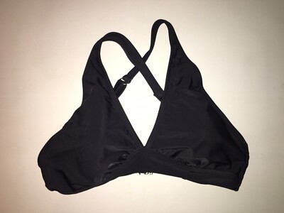 Adore me Wire Free Swim Bikini Top Size 1X Swimwear Black New