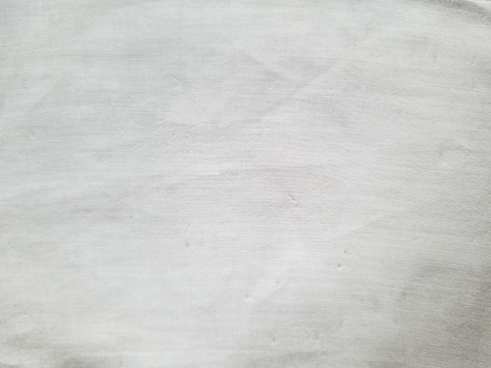 Vintage Thin White W/Light Pink Trim Linen Tablecloth--44