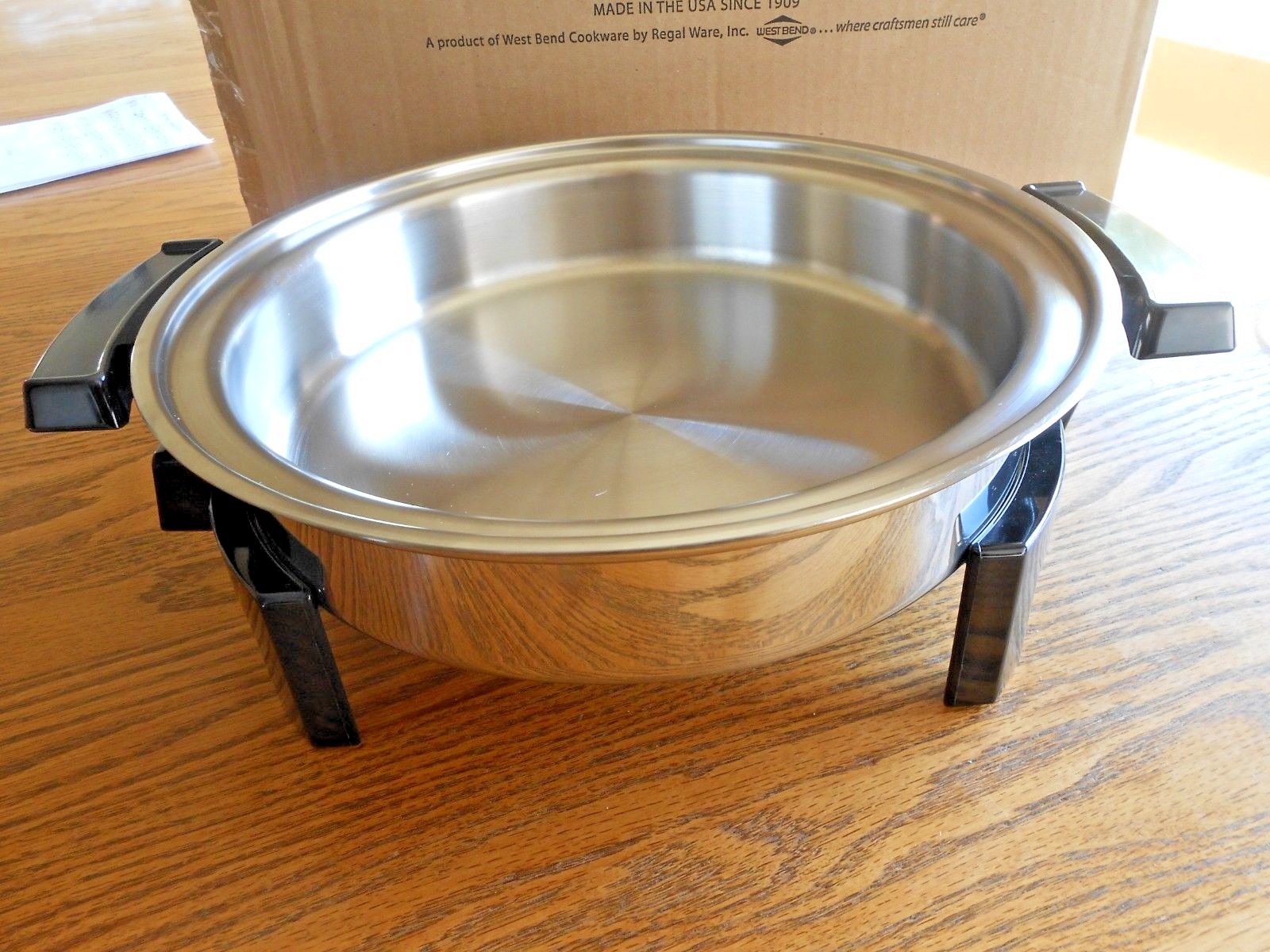 NEW LIFETIME Custom Designed 900 Watt Electric Skillet Waterless Liquid Oil Core