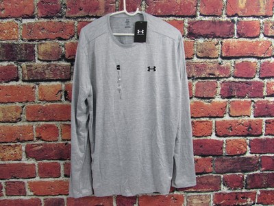 Under Armour Men s UA Tech Vent Loose LS  T Shirt Gray Heathered Large NWT