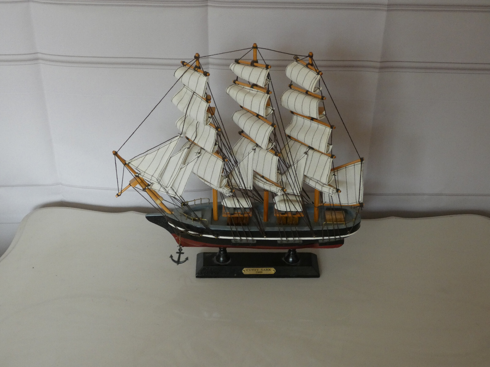 Vintage Wooden Replica of Cutty Sark 1869 Tall Model Ship