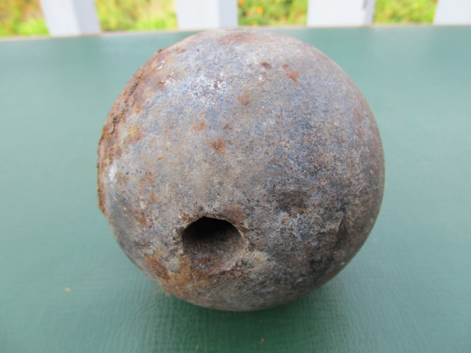 Antique Canon Ball Counterweight 7 lbs 3 oz 3 7/8 Inch Diameter