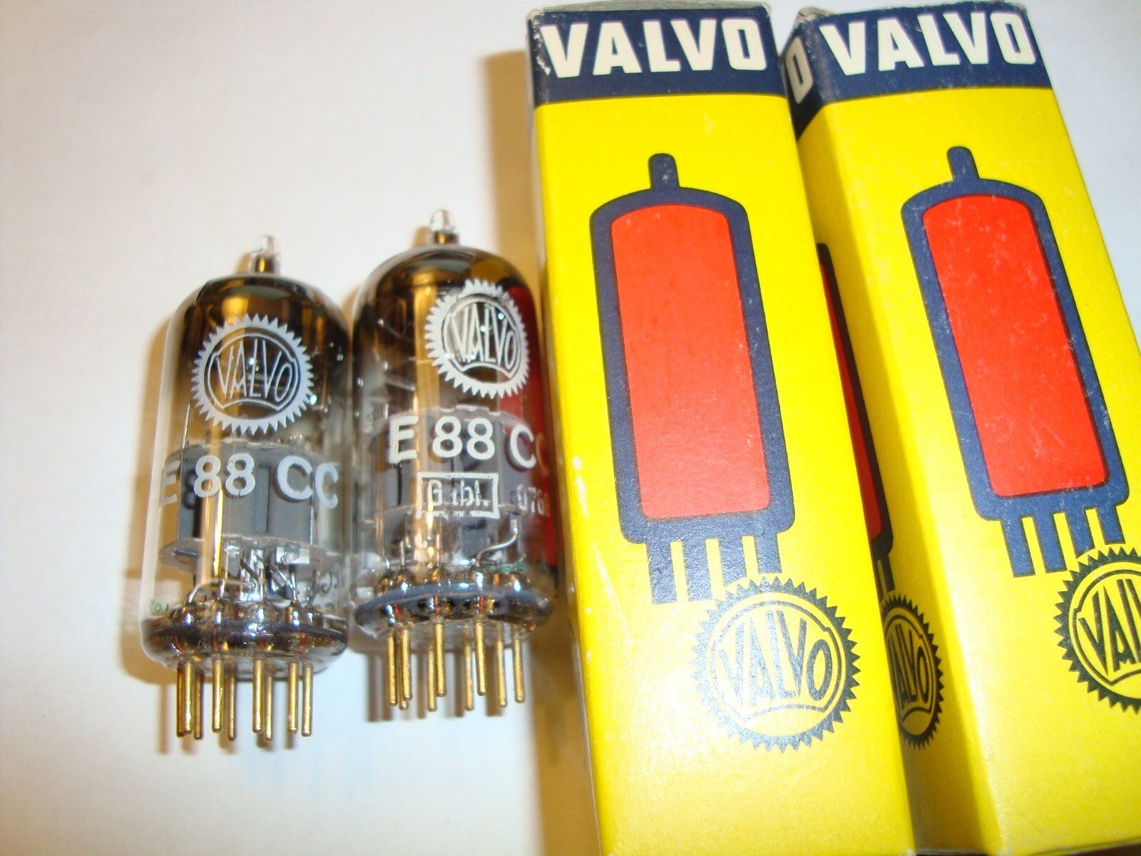 アンプ Valvo CCa (E88CC+) BP Gabl. Holland 1963 Valvo CCa (E88CC+) Yellow Label O-Getter Matched Pair