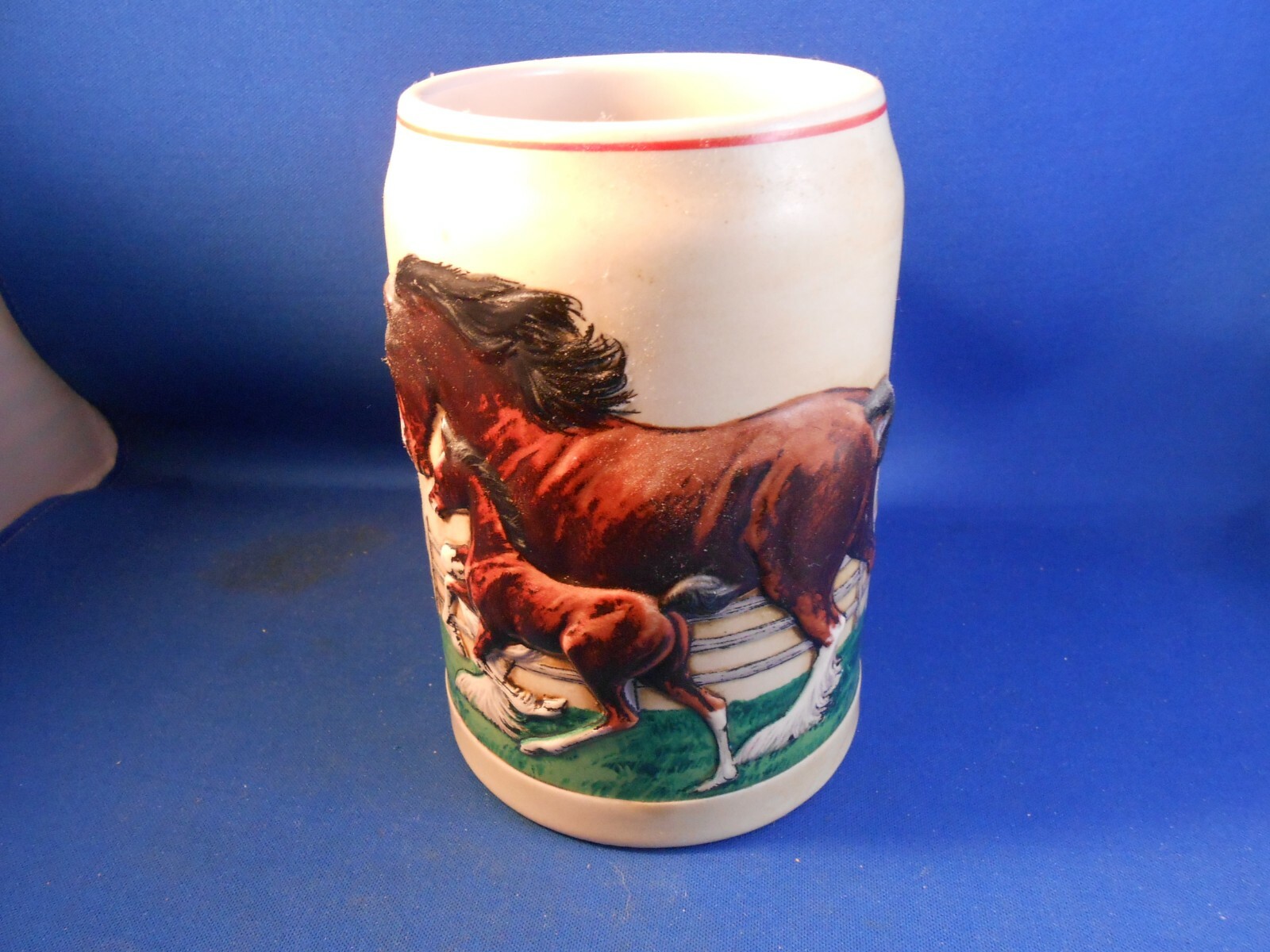 World Famous Budweiser Clydesdale Mare & Foal Stein 5 1/2