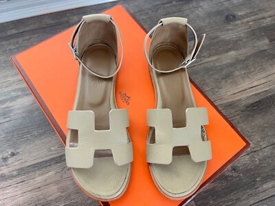 Hermes Santorini Sandals in Beige Size 36のeBay公認海外通販