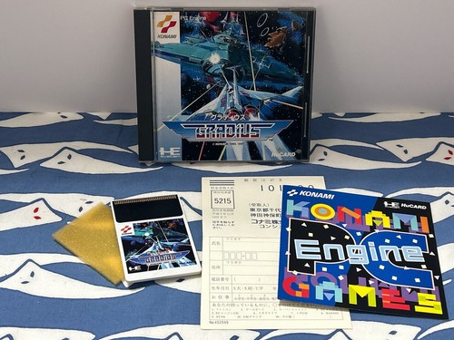 PCE GRADIUS PC Engine Hu-Card KONAMI TurboGrafx-16 VG w/Reg