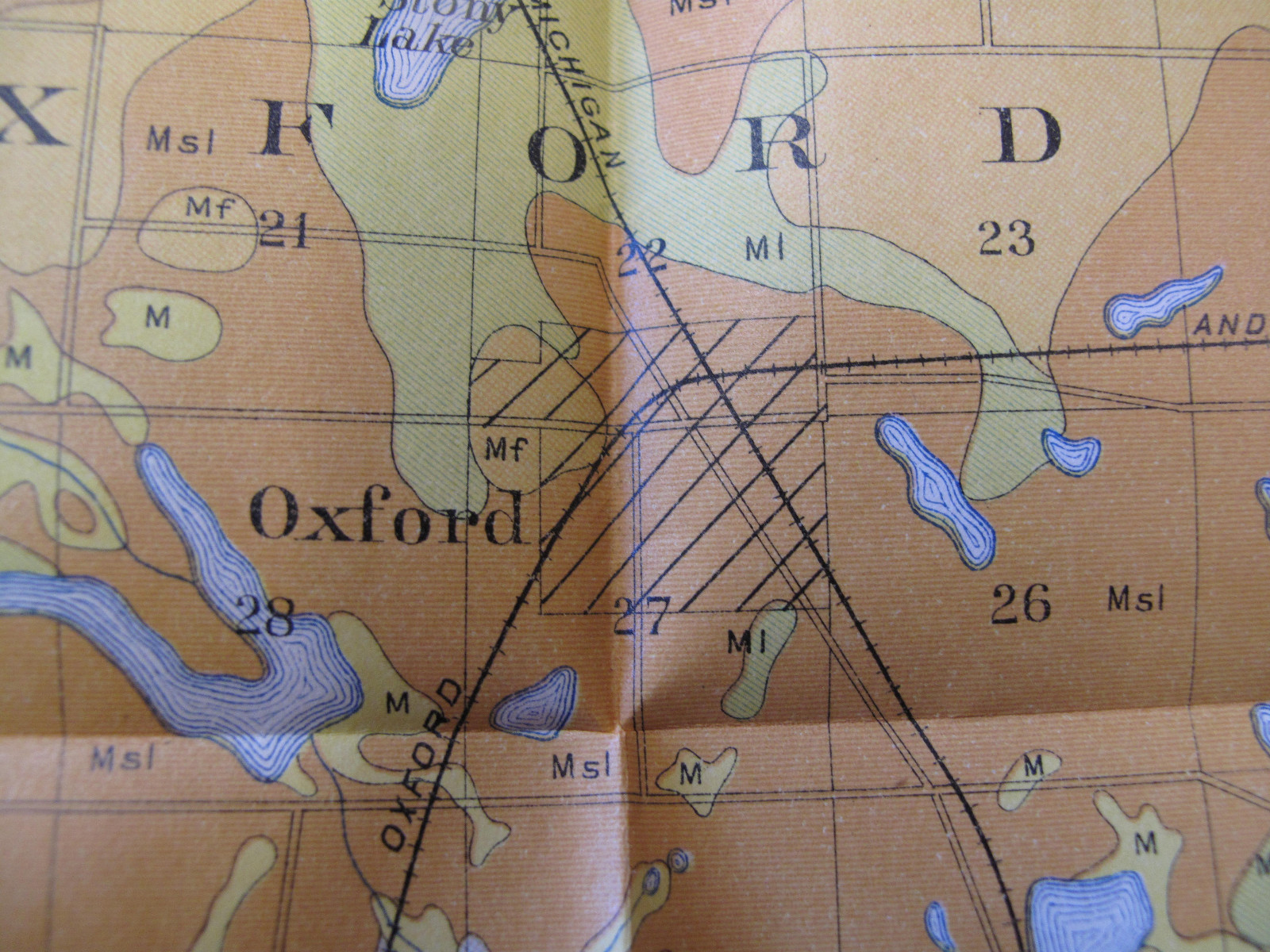 Folded Color Soil Survey Map Oxford Sheet Michigan Orion Clarkson Leonard 1905