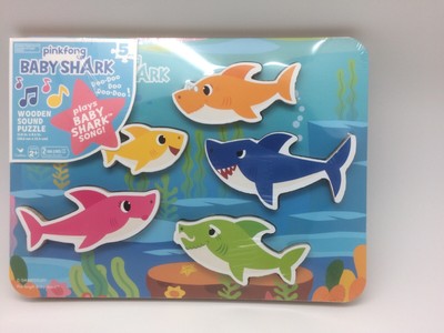 pinkfong baby shark chunky wooden sound puzzle