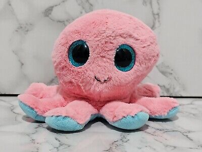 TY Beanie Boo Sheldon Octopus Pink Blue Coral Stuffed Animal Plush Toy