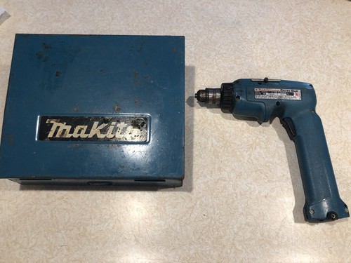LOT OF 2 MAKITA DRILL DRIVER TOOL 6093D NO BATTERY VINTAGE METAL CASE ANTIQUE