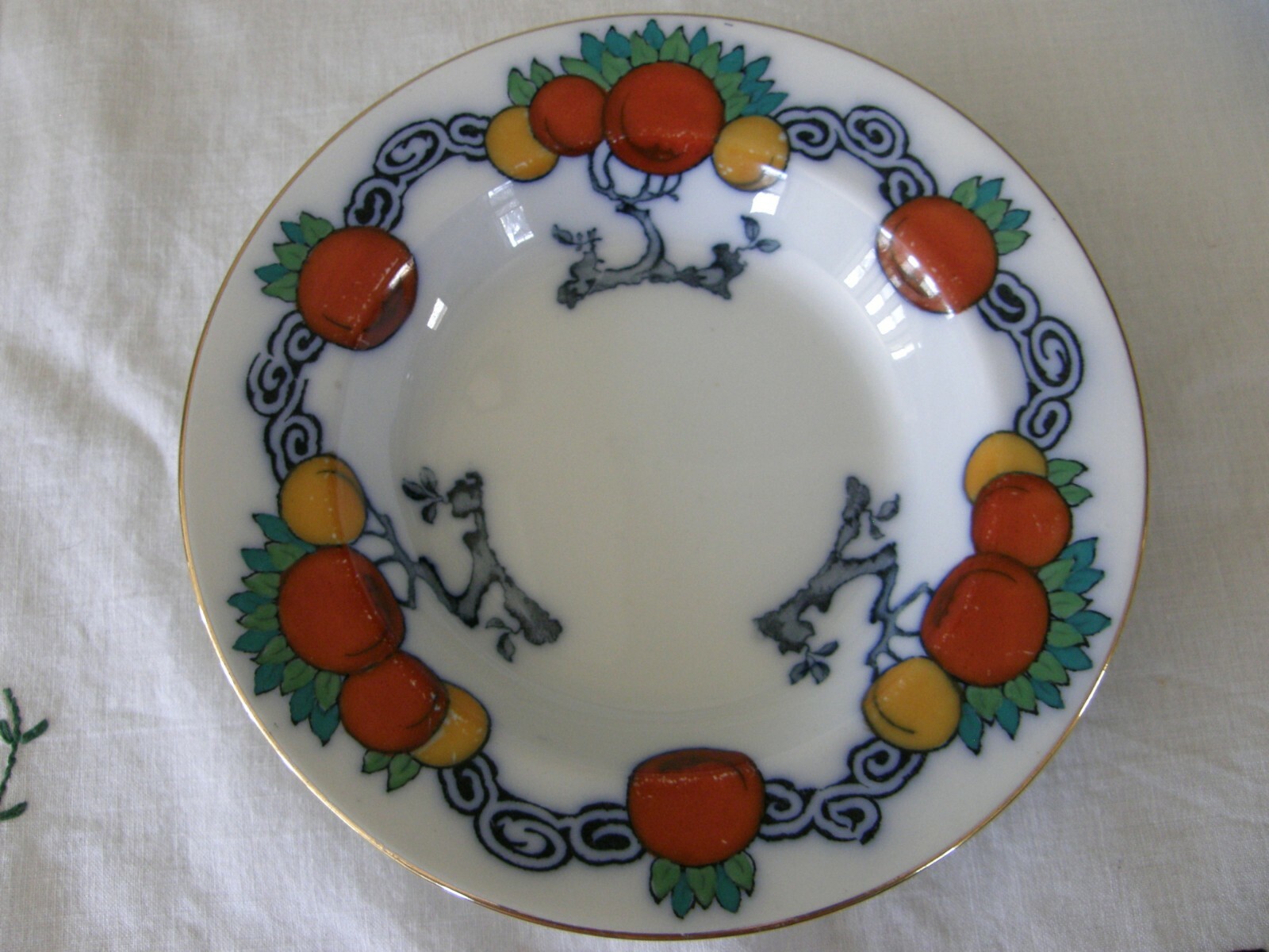 SET 4 VINTAGE ART DECO KEELING & Co  LOSOL WARE BOWLS CHANDOS BURSLEM FLOW BLUE