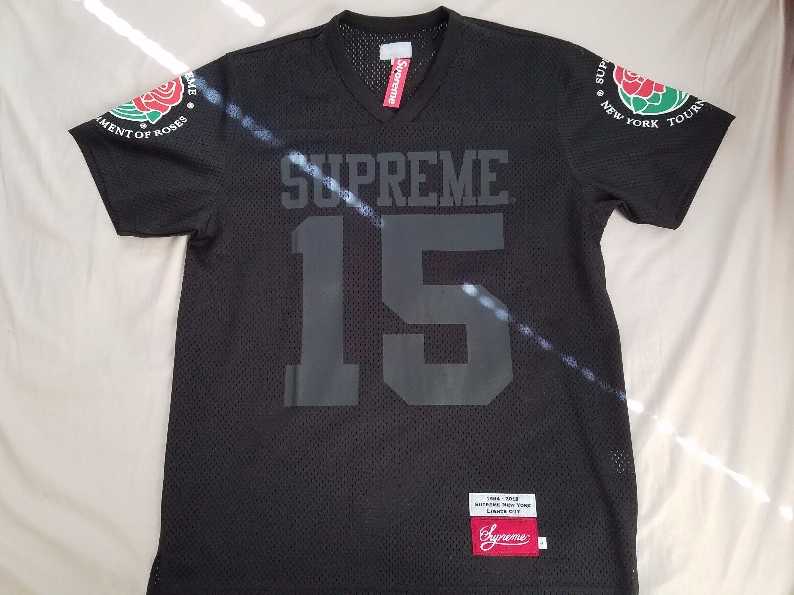 Supreme Roses Football Top Black L Large jersey box logo Supreme Roses Football Top Black L Large jersey box logo