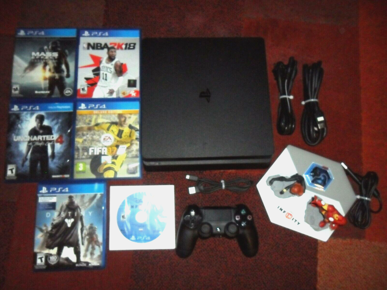 Sony PlayStation 4 Slim 500GB PS4 Console Bundle Controller