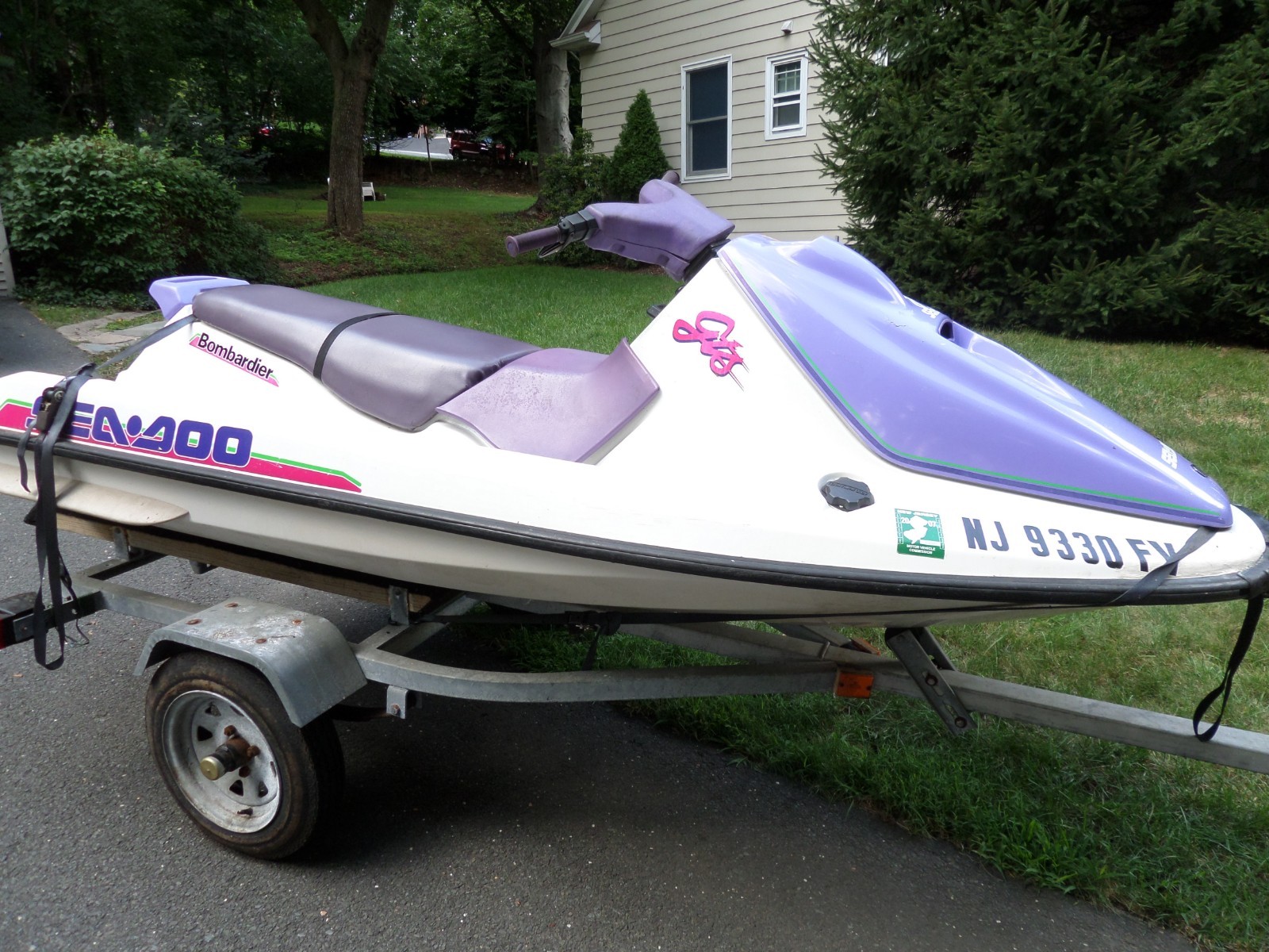 LF - 1993 Sea Doo GTS 10' Jet Ski & Trailer - New Jersey