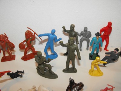 Lot of 39 figures Mixed Soldier Cowboys Indians Driver and more....