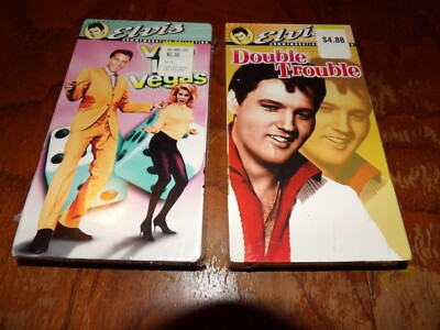 2 SEALED Elvis VHS Commemorative Collection Tapes Viva Las Vegas Double Trouble