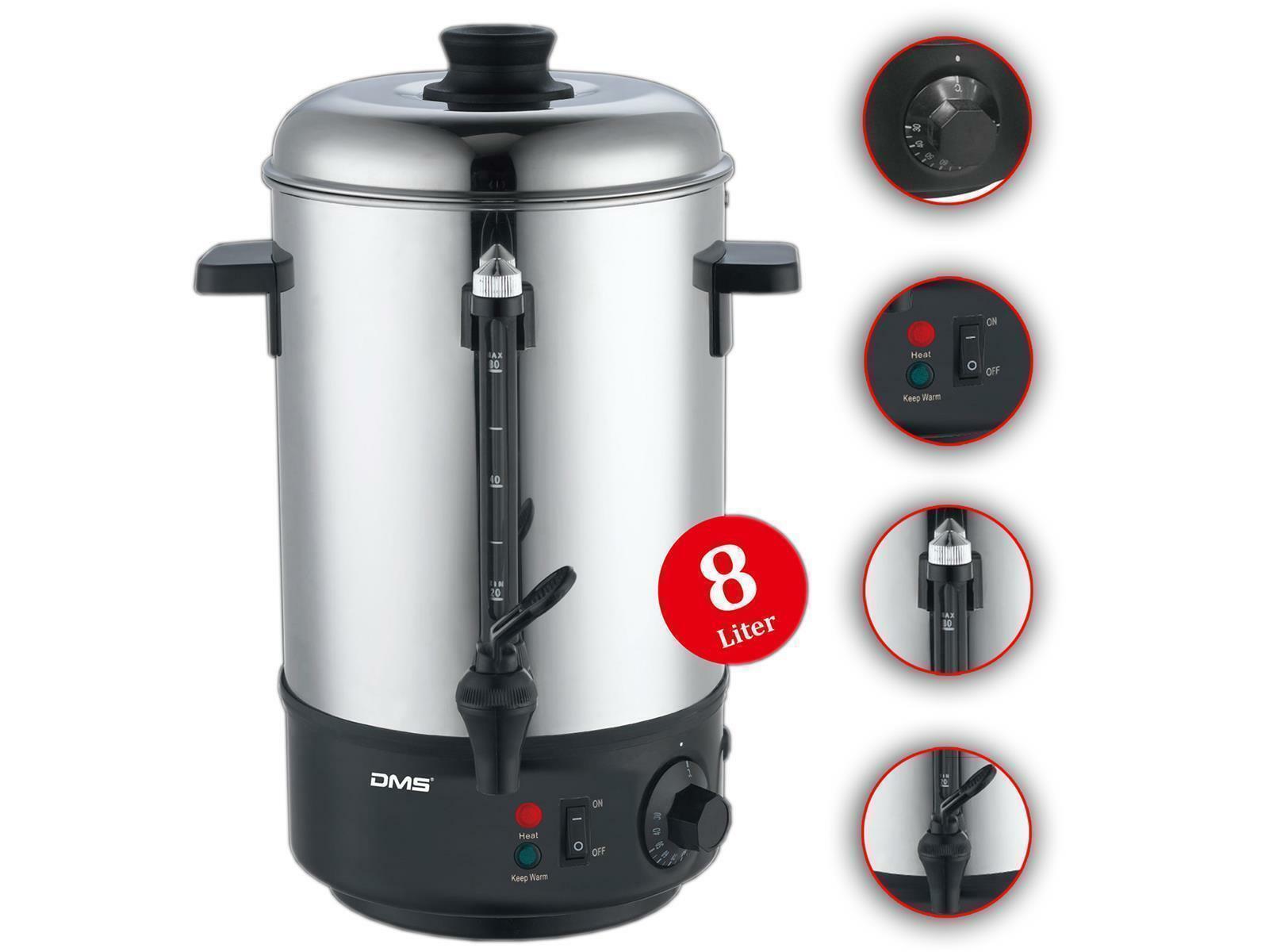 DMS 8L Glühweinkocher Glühweinautomat Heißwasserspender Wasserkocher TK-8 NN200 
