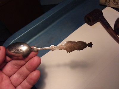 1901 KING EDWARD VII - STERLING SILVER SOUVENIR SPOON - 29.3 GRAMS