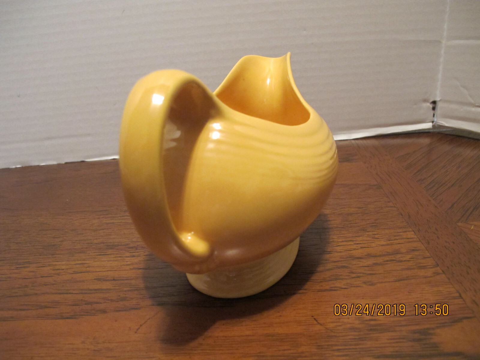Fiesta Ware Yellow Gold Gravy Boat Bowl Creamer Dressing EXCELLENT