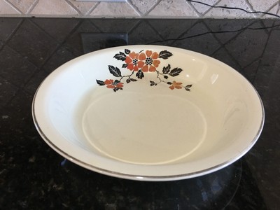 Vintage Hall China Red Poppy Pie Baker Dish Plate unmarked