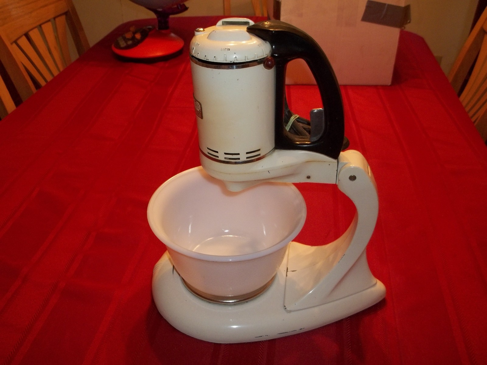 Antique Retro General Electric Triple Kitchen Mixer, No Beaters
