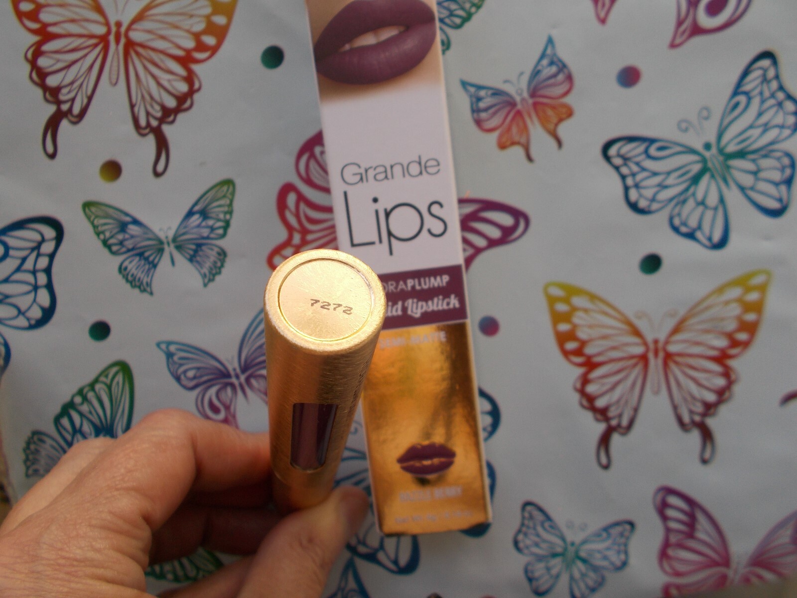 Grande Lips HydraPlump Semi-Matte Liquid Lipstick RAZZLE BERRY Full size BNIB