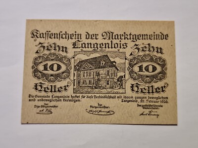 10 Heller 1920 excellent Condition Old BANKNOTE Austria
