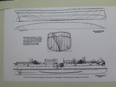 USS BENNINGTON  1891-1910 LINES PLAS -2