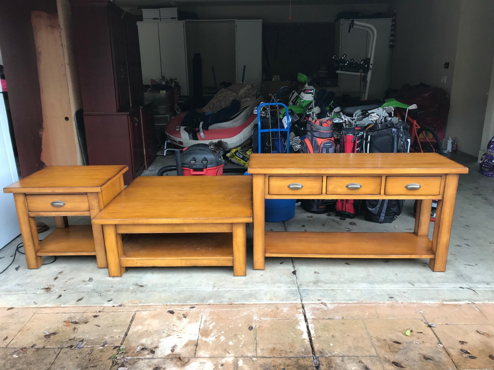 Hand crafted 5 furniture set in used condition