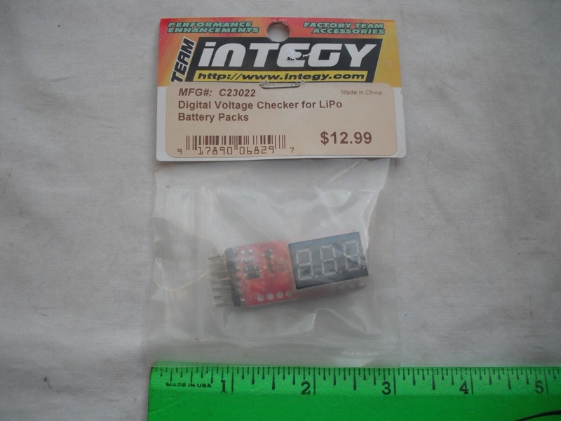 Integy C23022 Digital Voltage Checker for LiPo Battery Packs, RC R/C Plane Car