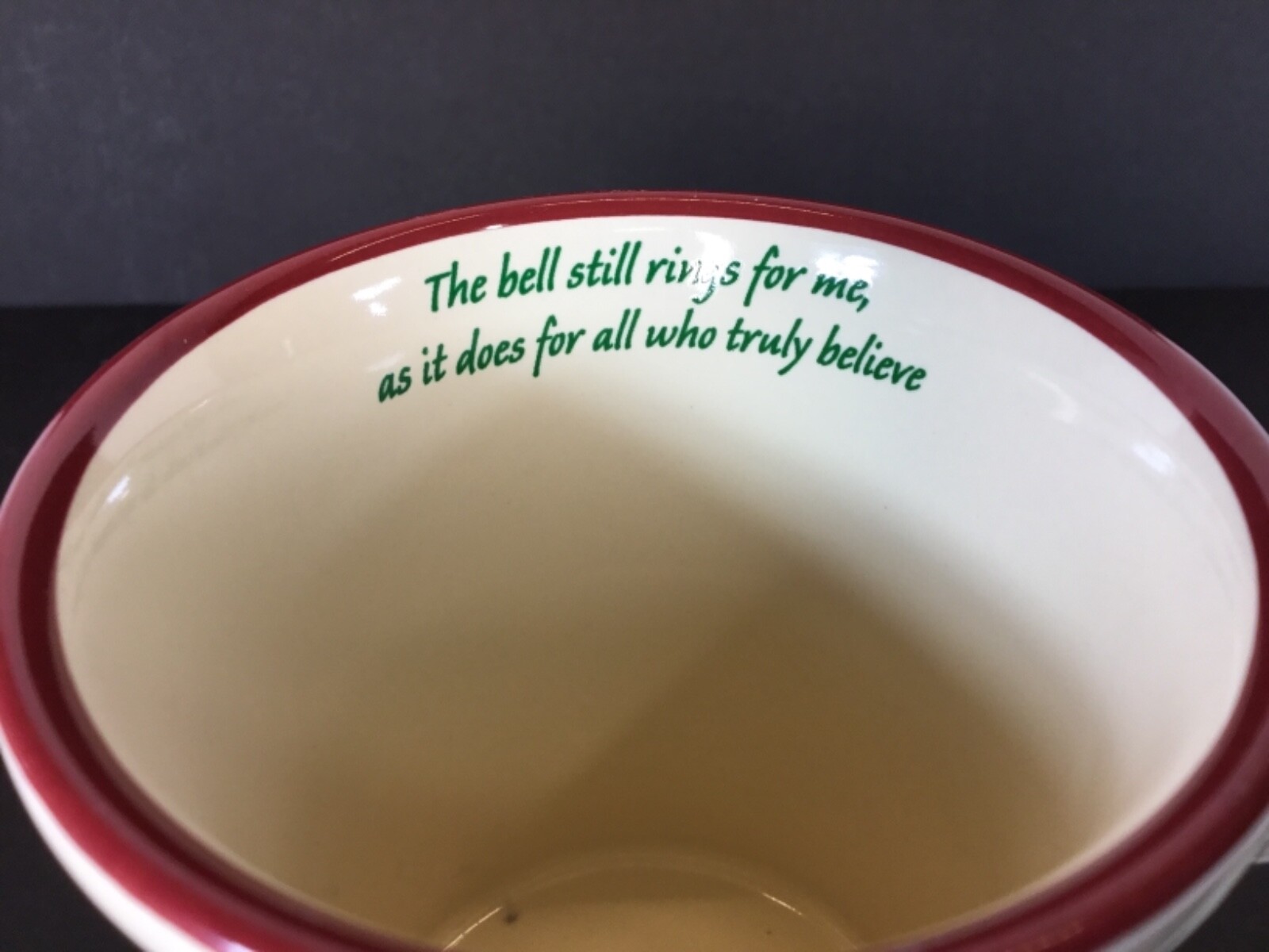 Polar Express “Believe” Vibrant Colors Coffee Hot Chocolate Mug Excellent Shape